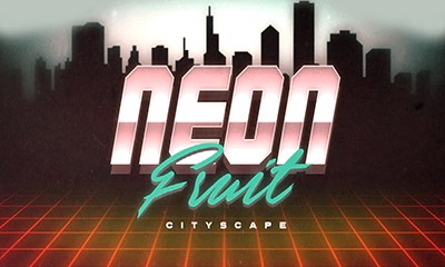 Neon Fruit Cityscape